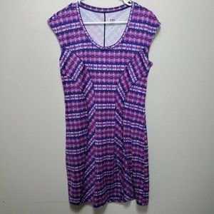 Title Nine 9 Athletic Dream Dress Sz M Sleeveless Blue Purple Pink Pocket Tank